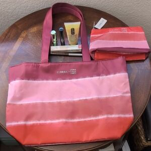 NWT Clinique x Jonathan Cohen Tote Bag Set